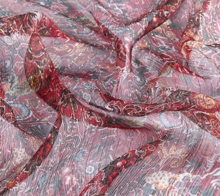 Silk Chiffon Metallic