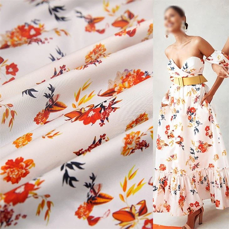 Silk Fabric Floral