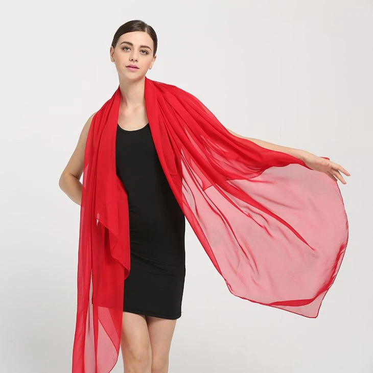 Solid Color Silk Scarf